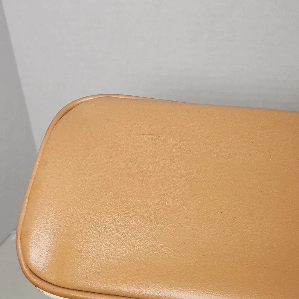 Gianni Bernini Signature Logo Satchel Handbag‎ Tan Beige